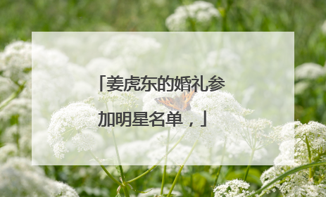 姜虎东的婚礼参加明星名单,