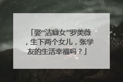 娶“洁癖女”罗美薇，生下两个女儿，张学友的生活幸福吗？