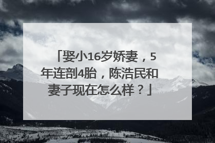 娶小16岁娇妻,5年连剖4胎,陈浩民和妻子现在怎么样?