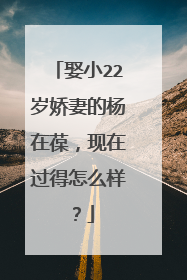 娶小22岁娇妻的杨在葆,现在过得怎么样?