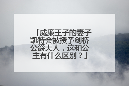 威廉王子的妻子凯特会被授予剑桥公爵夫人,这和公主有什么区别?