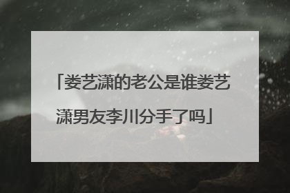 娄艺潇的老公是谁娄艺潇男友李川分手了吗
