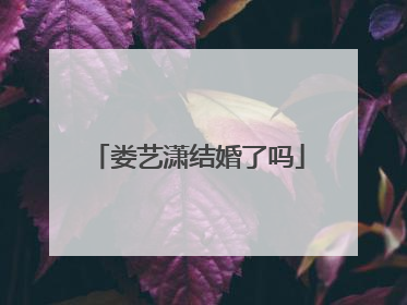 娄艺潇结婚了吗