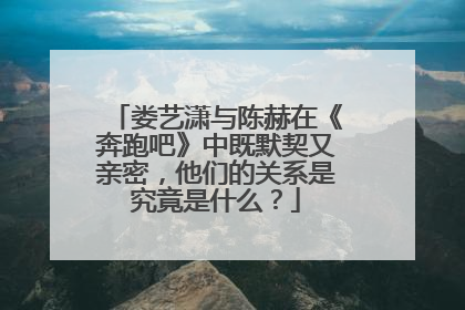 娄艺潇与陈赫在《奔跑吧》中既默契又亲密,他们的关系是究竟是什么?