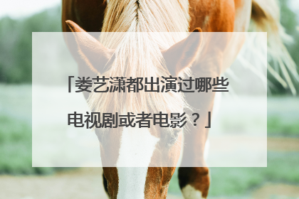 娄艺潇都出演过哪些电视剧或者电影？