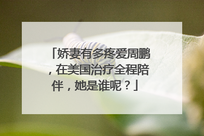 娇妻有多疼爱周鹏，在美国治疗全程陪伴，她是谁呢？