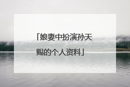 娘妻中扮演孙天赐的个人资料
