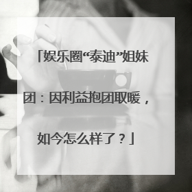 娱乐圈“泰迪”姐妹团:因利益抱团取暖,如今怎么样了?
