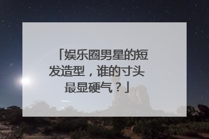 娱乐圈男星的短发造型,谁的寸头最显硬气?