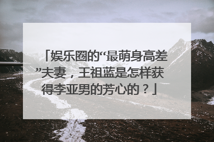 娱乐圈的“最萌身高差”夫妻，王祖蓝是怎样获得李亚男的芳心的？