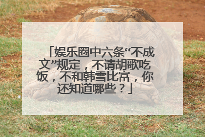 娱乐圈中六条“不成文”规定,不请胡歌吃饭,不和韩雪比富,你还知道哪些?
