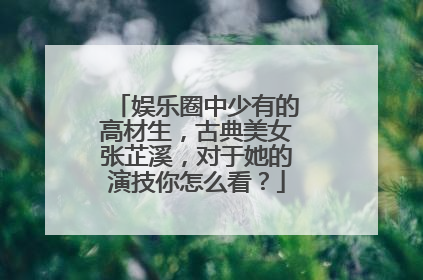 娱乐圈中少有的高材生,古典美女张芷溪,对于她的演技你怎么看?