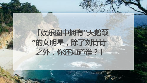 娱乐圈中拥有“天鹅颈”的女明星,除了刘诗诗之外,你还知道谁?