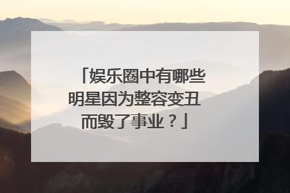 娱乐圈中有哪些明星因为整容变丑而毁了事业？