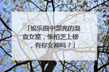 娱乐圈中漂亮的混血女星，张柏芝上榜，有你女神吗？