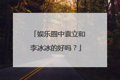 娱乐圈中袁立和李冰冰的好吗?