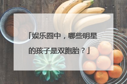 娱乐圈中，哪些明星的孩子是双胞胎？