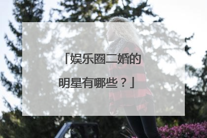 娱乐圈二婚的明星有哪些？