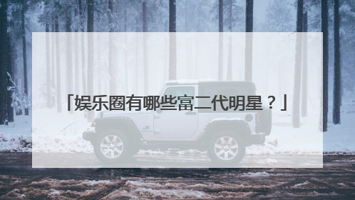 娱乐圈有哪些富二代明星？