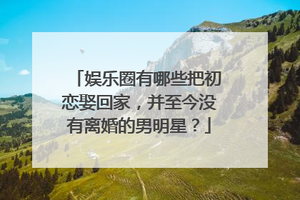 娱乐圈有哪些把初恋娶回家,并至今没有离婚的男明星?