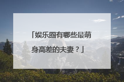 娱乐圈有哪些最萌身高差的夫妻？