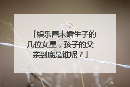 娱乐圈未婚生子的几位女星,孩子的父亲到底是谁呢?
