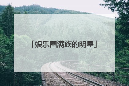 娱乐圈满族的明星