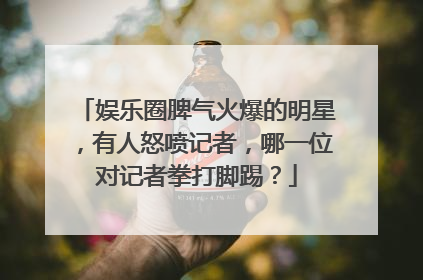 娱乐圈脾气火爆的明星,有人怒喷记者,哪一位对记者拳打脚踢?