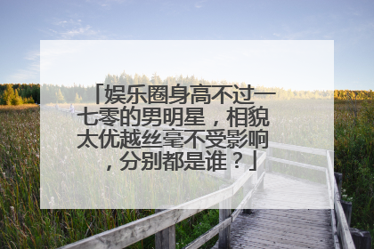 娱乐圈身高不过一七零的男明星，相貌太优越丝毫不受影响，分别都是谁？