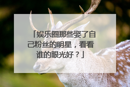 娱乐圈那些娶了自己粉丝的明星，看看谁的眼光好？