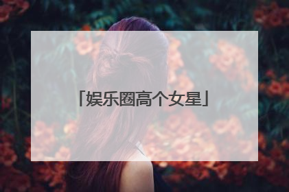娱乐圈高个女星