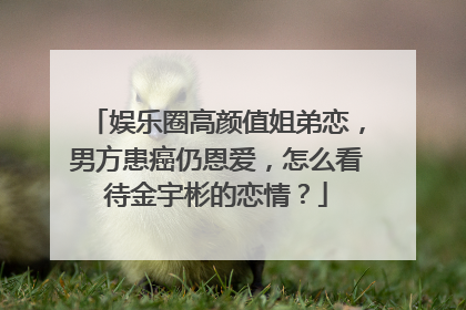 娱乐圈高颜值姐弟恋，男方患癌仍恩爱，怎么看待金宇彬的恋情？