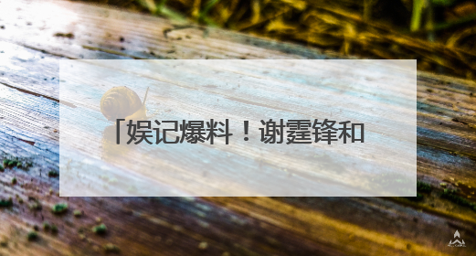 娱记爆料!谢霆锋和张柏芝将要复婚,为大儿子进入演艺圈铺路,发生了什么?