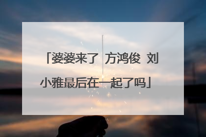 婆婆来了 方鸿俊 刘小雅最后在一起了吗