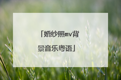 婚纱照mv背景音乐粤语