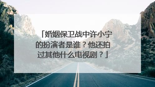 婚姻保卫战中许小宁的扮演者是谁？他还拍过其他什么电视剧？