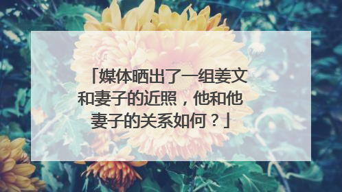 媒体晒出了一组姜文和妻子的近照，他和他妻子的关系如何？