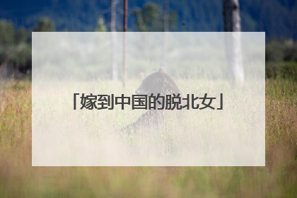 嫁到中国的脱北女