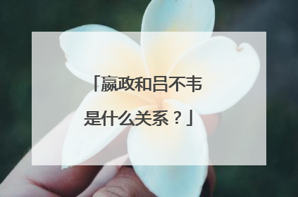 嬴政和吕不韦是什么关系?