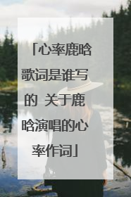 心率鹿晗歌词是谁写的 关于鹿晗演唱的心率作词