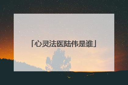 心灵法医陆伟是谁