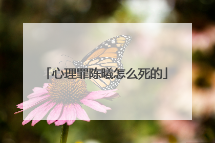 心理罪陈曦怎么死的