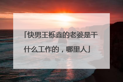 快男王栎鑫的老婆是干什么工作的,哪里人