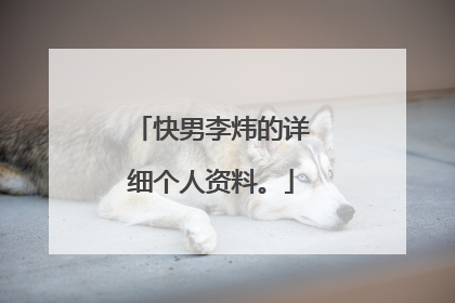 快男李炜的详细个人资料。
