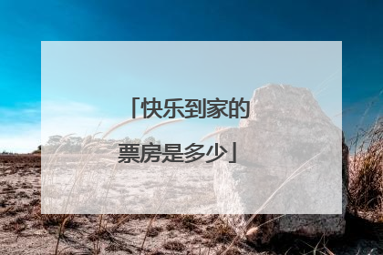 快乐到家的票房是多少