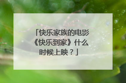 快乐家族的电影《快乐到家》什么时候上映？