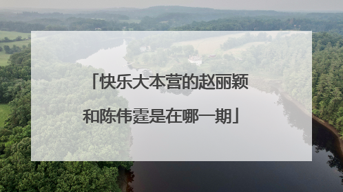 快乐大本营的赵丽颖和陈伟霆是在哪一期