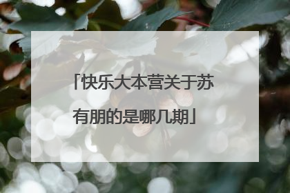 快乐大本营关于苏有朋的是哪几期