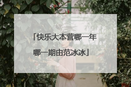 快乐大本营哪一年哪一期由范冰冰