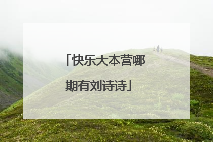 快乐大本营哪期有刘诗诗